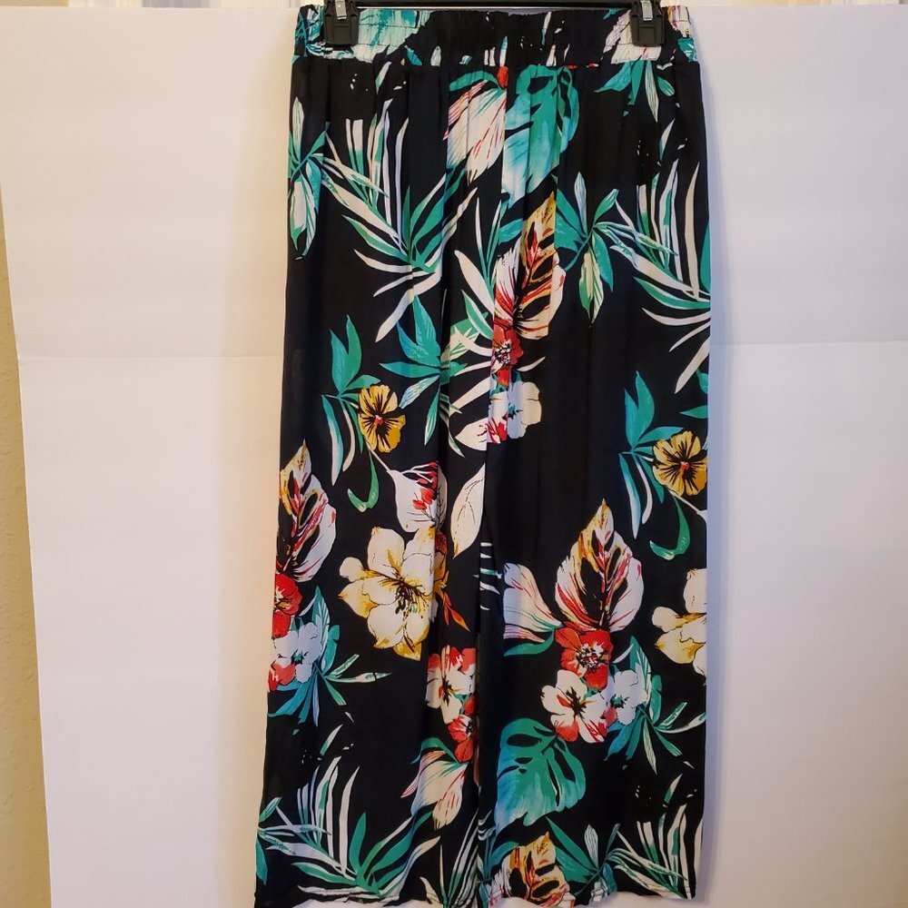 GM Fashion USA New Floral casual high waisted wide leg pants one size. - Picture 6 of 12